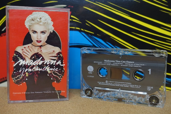 Madonna, Vintage Cassette, You Can Dance Tape, Madge, 1987 Sire Records, 80s Music, Analog Music, Music Lover Gift