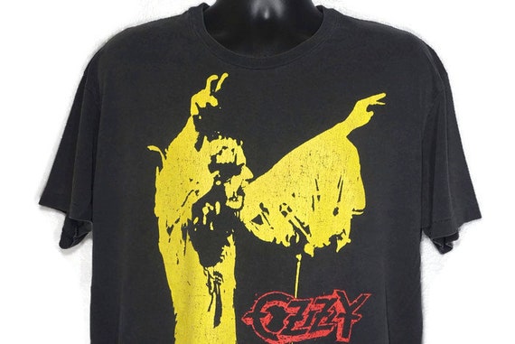 1991 RARE Ozzy Osbourne - Black Sabbath - Ozzy Rules Heavy Metal Double Sided Winterland Concert Vintage T-Shirt