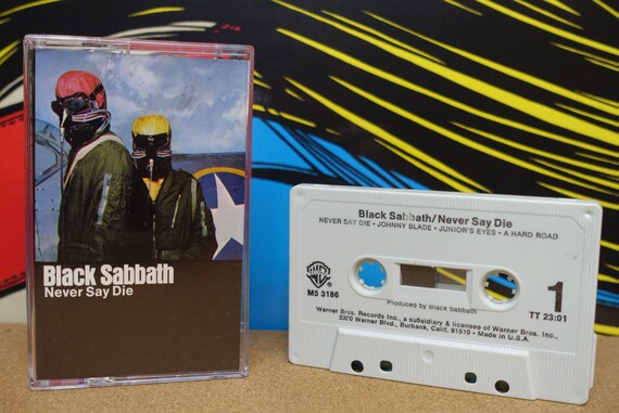 Black Sabbath - Never Say Die Cassette Tape - 1978 Warner Bros Records Vintage Analog Music