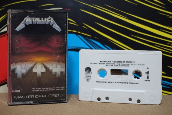 Master Of Puppets by Metallica Vintage Cassette Tape