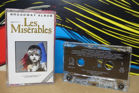 Les Miserables Broadway Album by Alain Boublil And Claude-Michel Schönberg Vintage Cassette Tape