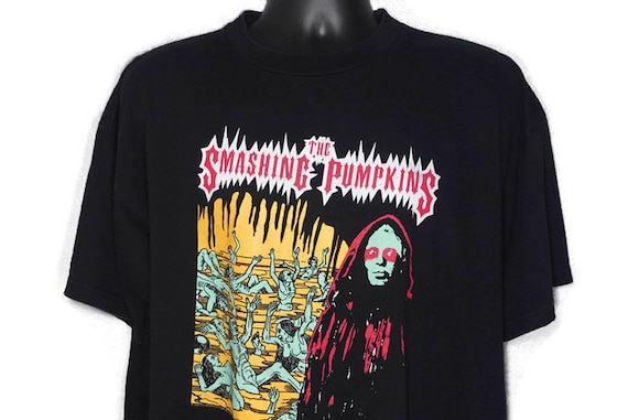 90's RARE Smashing Pumpkins - The Arising Tour Double-Sided Vintage Concert T-Shirt designed by Jeff Panall