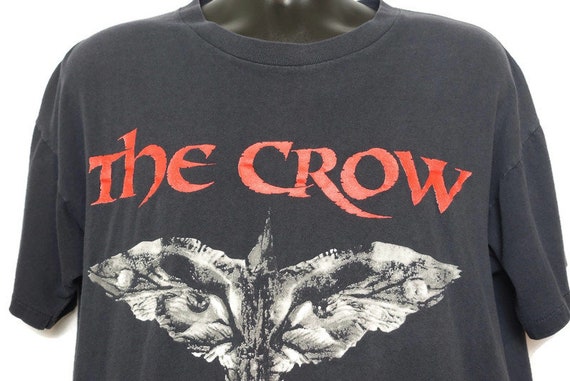 1994 The Crow Vintage T Shirt, 2 sided Big Face Brandon Lee, Horror Shirt, Goth Shirt, Goth Gifts, Vampire, Cult 90s Movie Tee Promo T-Shirt