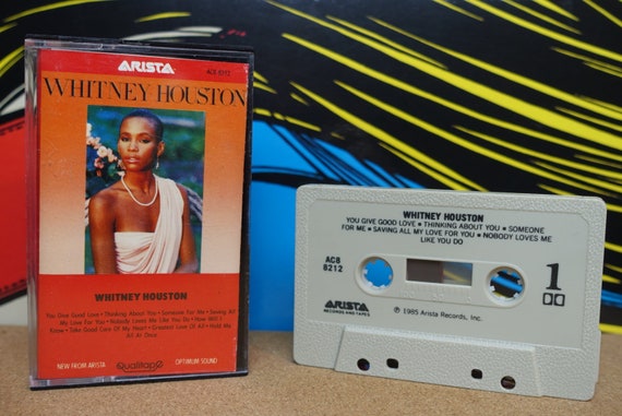 Whitney Houston Cassette Tape, Self Titled, 80s Music, Cassette Tapes, 1985 Arista Records, Music Lover Gift, Vintage Analog Music