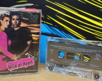 David Lynch, Wild At Heart Cassette Tape, Movie Soundtrack, Vintage 1990, Laura Dern, Nicolas Cage, i love the 90s, Movie Lover, Music Gifts