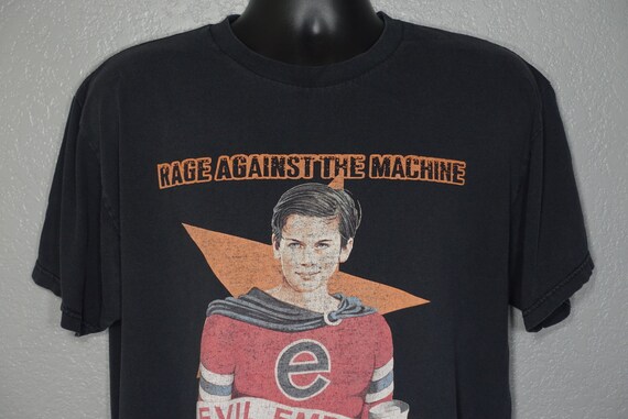 1996 RARE Rage Against The Machine - Evil Empire - Double Sided Fear is Your Only God - Crimebusters Giant Branded Concert Vintage T-Shirt
