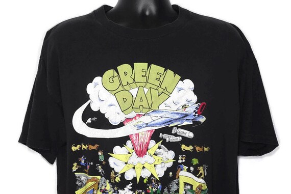 1994 Green Day - Dookie 1994 North American Tour - Billie Joe Armstrong Punk Rock Show - Double-Sided Vintage Concert T-Shirt