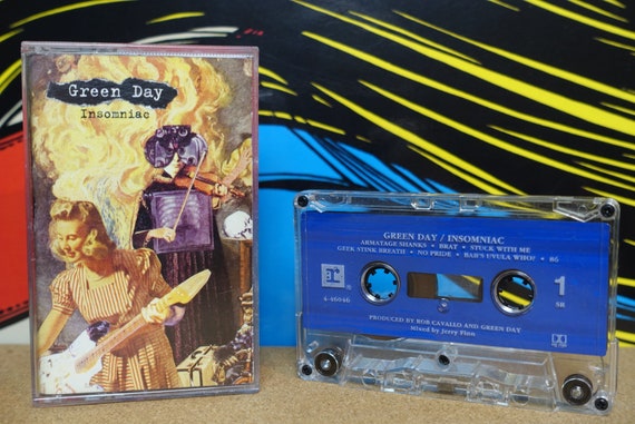 Green Day - Insomniac Cassette Tape - 1995 Reprise Records Vintage Analog Pop Punk Music