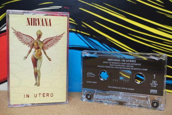 Nirvana - In Utero Cassette Tape - 1993 DGC Records - Vintage Analog Grunge Music