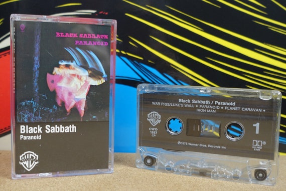 Black Sabbath - Paranoid Cassette Tape - Warner Bros Records Vintage Analog Music
