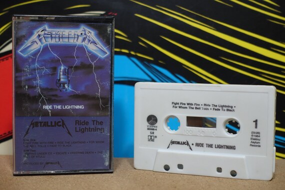 Ride The Lightning by Metallica Vintage Cassette Tape
