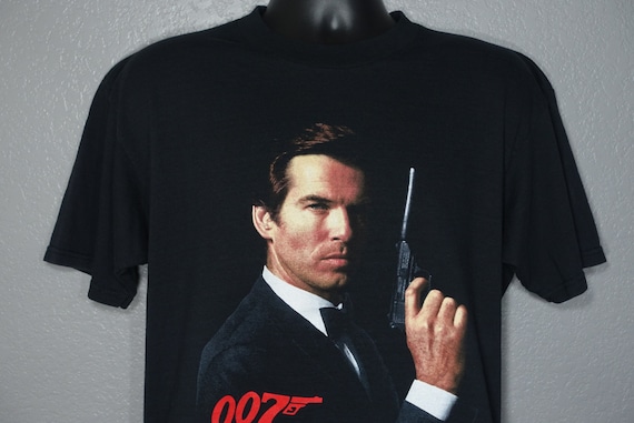 1995 RARE James Bond 007 GoldenEye - Pierce Brosnan - You Can Still Depend On One Man - Double Sided Cult 90s Movie Vintage T-Shirt