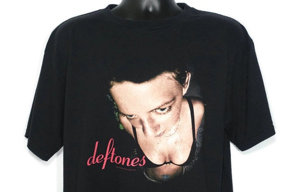 1998 Deftones Vintage T Shirt - Around The Fur - Metal Grunge Chino Moreno Giant Branded - Original 90s Concert Band T-Shirt