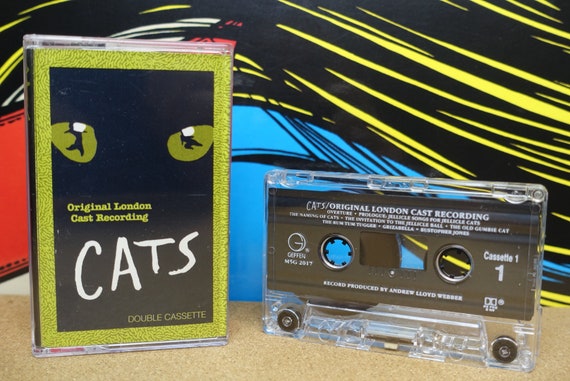 Cats Cassette Tape, London Cast Recording, Andrew Lloyd Webber, Cassette One Only, Vintage 1982, 80s Music, Music Lover Gift, Analog