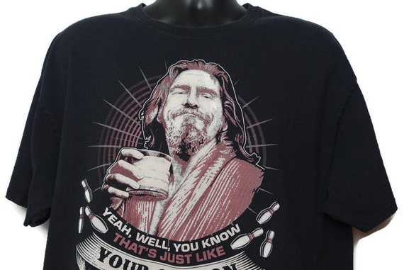 2000s Shirt, The Big Lebowski T Shirt, Coen Brothers t-shirts, The Dude, Jeff Bridges, That's just your opinion man, Movie Tees, Movie Gifts