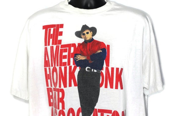 1993 Garth Brooks Vintage Shirt - AHBA The American Honky Tonk Bar Association 2-Sided Original 90s Country Concert Band T-Shirt