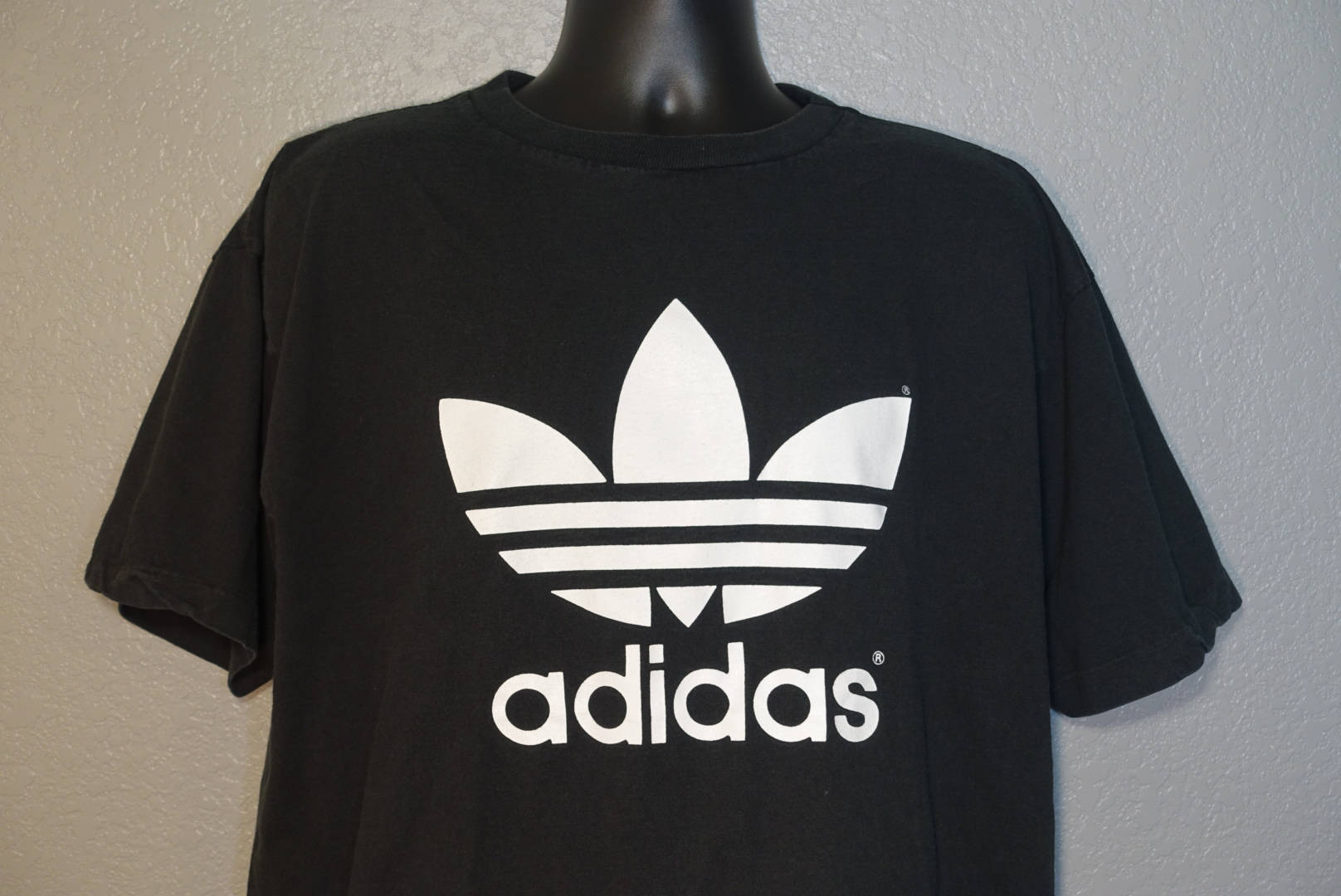 90's Adidas Double Sided Tree Foil Spell Out Vintage T-Shirt