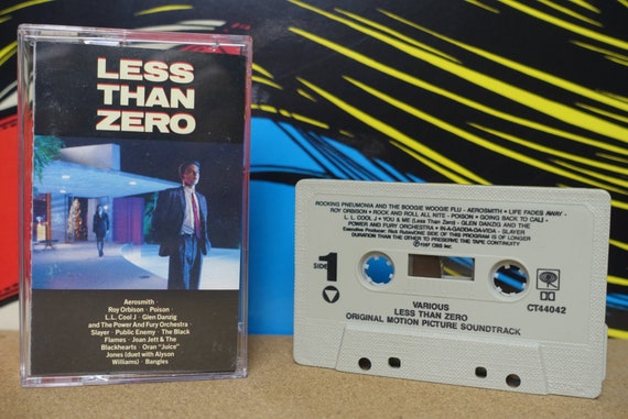 Less Than Zero (Original Motion Picture Soundtrack) by Various Artists Vintage Cassette Tape