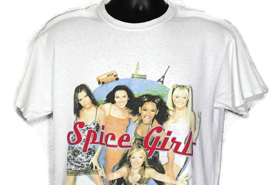 1998 RARE Spice Girls - Girl Power Tour '98 - Scary , Baby, Ginger, Sporty, Posh Spice Double Sided Vintage Concert T-Shirt
