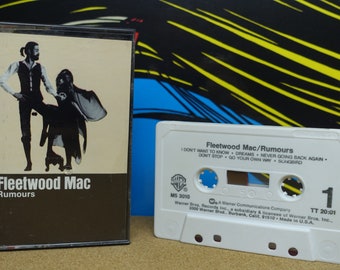 Fleetwood Mac Cassette Tape, Rumours, Stevie Nicks, 70s Music, 1977 Warner Bros Records, Vintage, Music Lover Gift