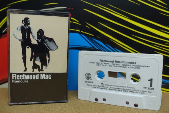 Fleetwood Mac Cassette Tape, Rumours, Stevie Nicks, 70s Music, 1977 Warner Bros Records, Vintage, Music Lover Gift