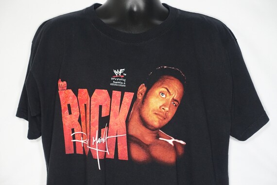 1998 The Rock Vintage T Shirt WWF World Wrestling - Rocky Maivia - Dwayne Johnson - Cult TV Original 90s Wrestling T-Shirt