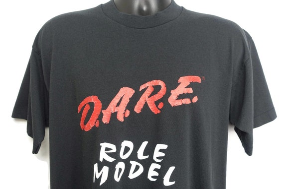 90s D.A.R.E. Role Model Vintage T Shirt - To Resist Drugs And Violence DARE Drug Abuse Resistance Education Program Vintage Tee T-Shirt