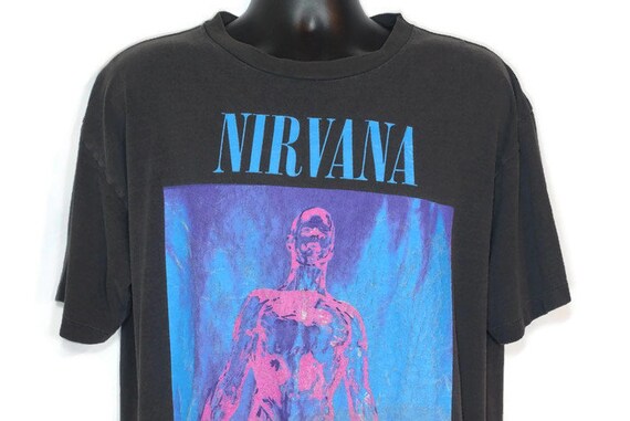 1992 RARE Nirvana - SLIVER GRUNGE Kurt Cobain - Double-Sided Concert Vintage T-Shirt