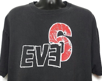 1999, Eve 6 Vintage T Shirt, Heart In a Blender, Inside Out, Band Tee, Southern California, 2-Sided, 90s Concert T-Shirt, XL Stedman Tag