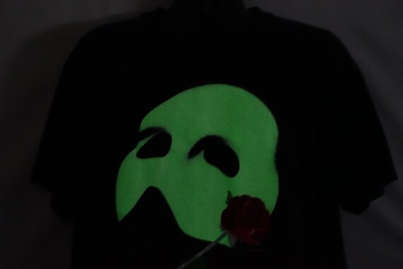 90s Phantom of the Opera Shirt, GLOW in Dark, Vin… - image 3