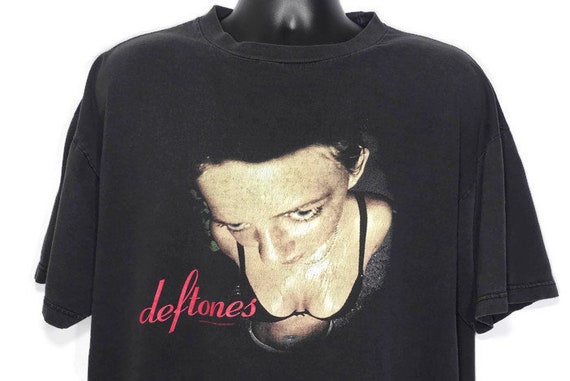 1998 RARE Deftones Around The Fur - Alternative Metal - Deftones Chino Moreno - Abe Cunningham - Giant Branded Vintage Concert T-Shirt