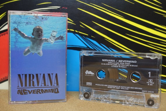 Nirvana Nevermind Cassette Tape, Grunge, 1991 DGC Records, Kurt Cobain, Nirvana Cassette, Music Lover Gift