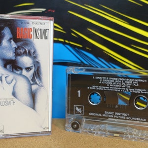 Basic Instinct Soundtrack Cassette Tape, Jerry Goldsmith, Roxy, Sharon Stone, Tape, Vintage 1992, Arista Records, Music Lover Gift