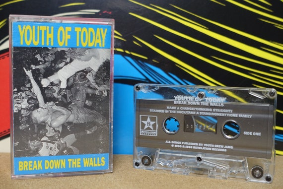 Youth Of Today Break Down The Walls Cassette Tape - 1986 Revelation Records Vintage Analog Music