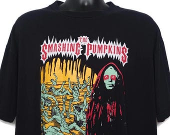 1999 Smashing Pumpkins Vintage T Shirt, The Arising Tour, Billy Corgan, 90s Band Tee, Zombie, Concert Shirt, Jeff Panall, Giant XL Tag