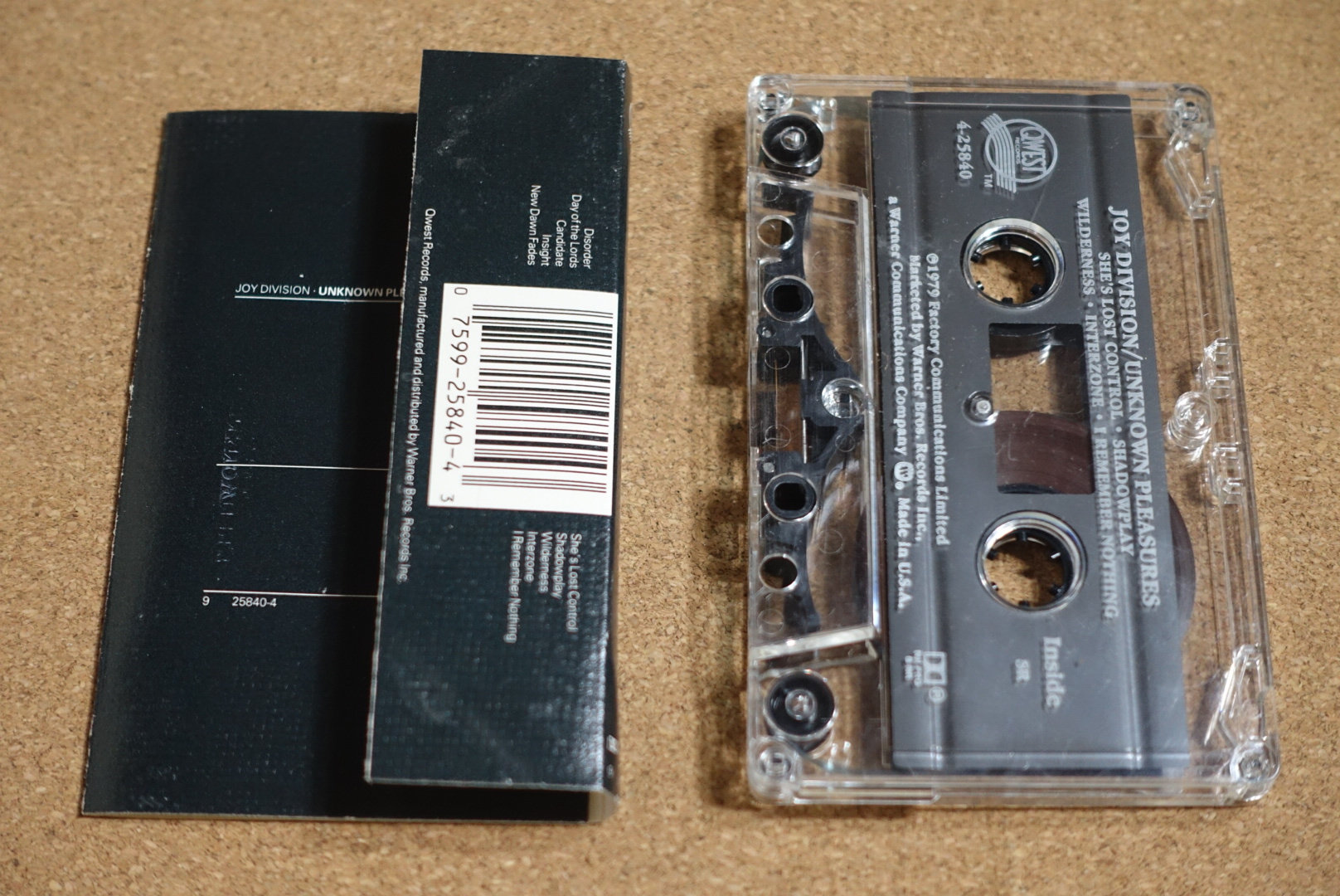 Joy Division - Unknown Pleasures Cassette Tape - 1980 Qwest Records ...