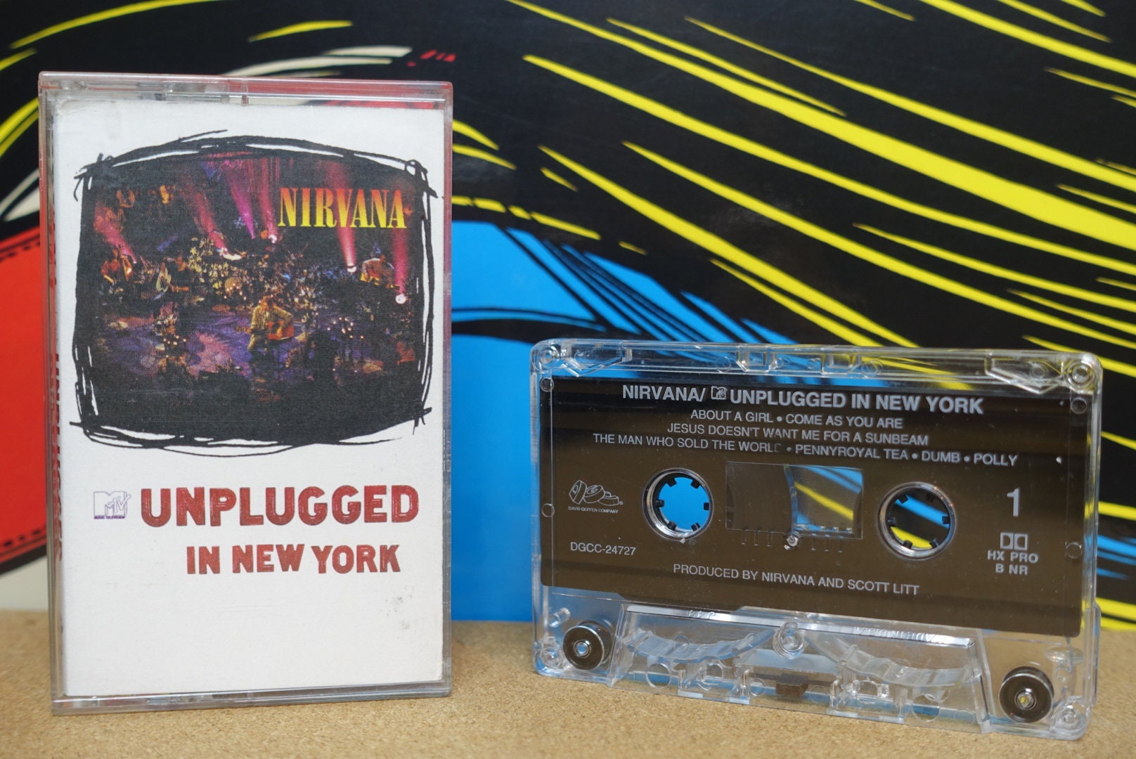 Nirvana MTV Unplugged In New York Cassette Tape 1994 DGC Records