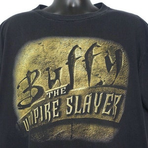 1998 Buffy the Vampire Slayer Vintage T Shirt, Horror Tee Shirt, Vampire Shirt, Willow, Oz, Buffy, Xander, TV Show Tee, on XL Blue Grape Tag