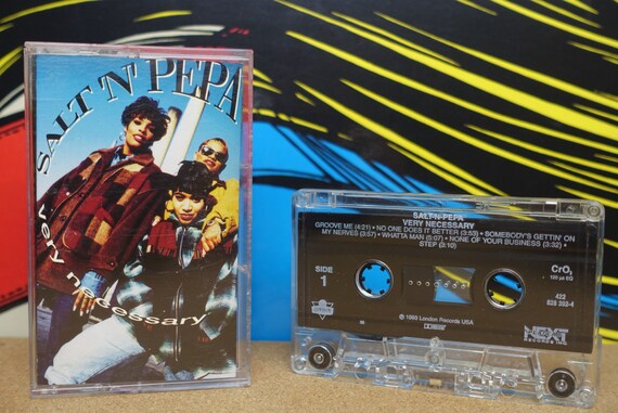 Salt 'N' Pepa Cassette Tape, Very Necessary, Hip Hop, 90s Cassette Tapes, 1993 London Records, Music Lover Gift, Vintage Analog Music