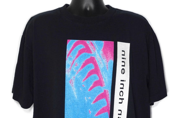 1995 Nine Inch Nails Vintage T Shirt - NIN Pretty Hate Machine - Hate 1990 Goth - Trent Reznor - 2 Sided Original 90s Concert Band T-Shirt