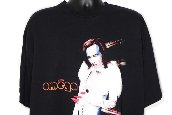 Vintage Original 90s 1998 Marilyn Manson Vintage T Shirt - Omega Mechanical Animals 2XL - Goth Grunge - 2-Sided Winterland Concert T-Shirt