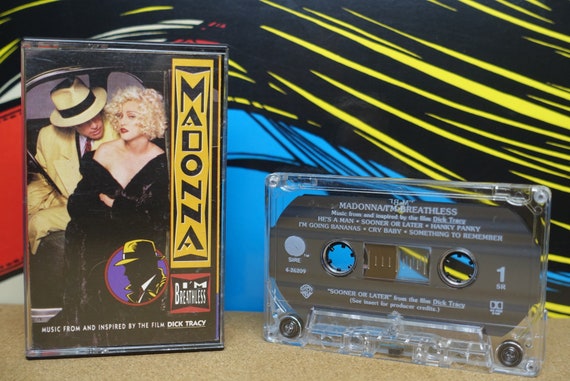 Madonna Cassette Tape, I'm Breathless, Vogue, Music From Dick Tracy, 90s Music, 1990 Sire Records, Vintage, Mixtape, Music Lover Gift,