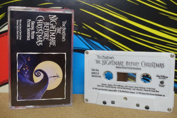Tim Burton's The Nightmare Before Christmas (Original Motion Picture Soundtrack) By Danny Elfman Vintage Cassette Tape