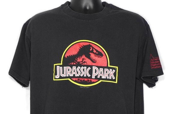 1992 Jurassic Park Original Logo - American Museum of National History Cult Vintage Movie Promo T-Shirt