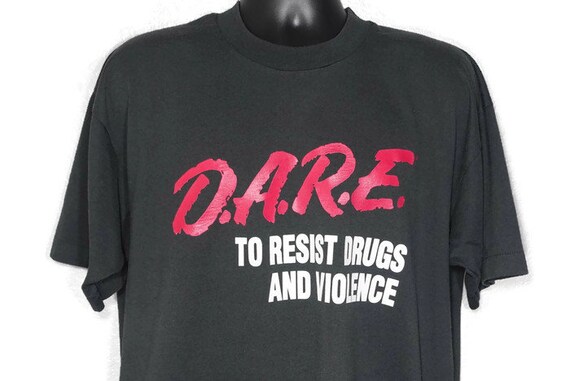 90's D.A.R.E. To Resist Drugs And Violence DARE Drug Abuse Resistance Education Program Vintage T-Shirt