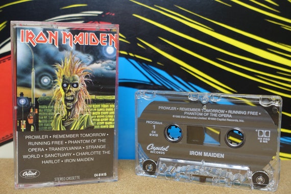 Iron Maiden Cassette Tape, Metal Tape, Heavy Metal Tape, 80s Music, 1980, Capitol, Music Lover Gifts, Metal Gifts, Metal Head, Vintage Music