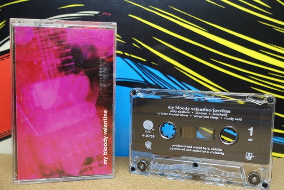 My Bloody Valentine Cassette Tape, Loveless, Shoegaze Cassette, RARE Shoegaze Tape, 1991 Sire Warner Bros Records, Vintage Analog Music