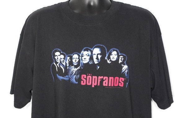 2000 The Sopranos Vintage T Shirt - Tony Soprano Mob Boss Mafia HBO Original 00s Cult TV Show Promo T-Shirt