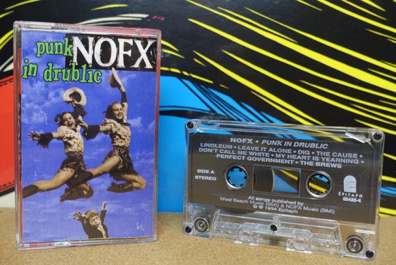 NOFX Cassette Tape, Punk In Drublic, Vintage 1994, Epitaph Records, Vintage Analog, Hardcore, Punk Gifts, Music Lover Gift