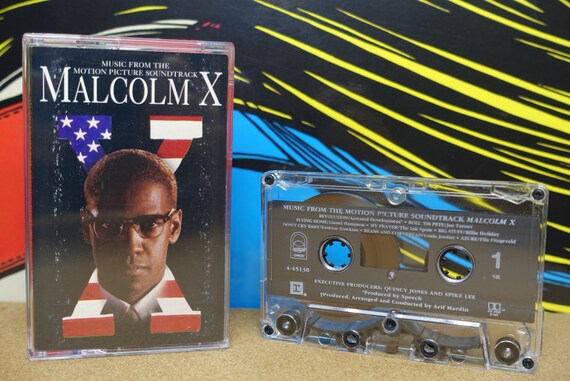 Malcolm X Cassette Tape, Soundtrack, Denzel Washington, John Coltrane, Vintage 1992, Qwest Records, Music Lover Gift